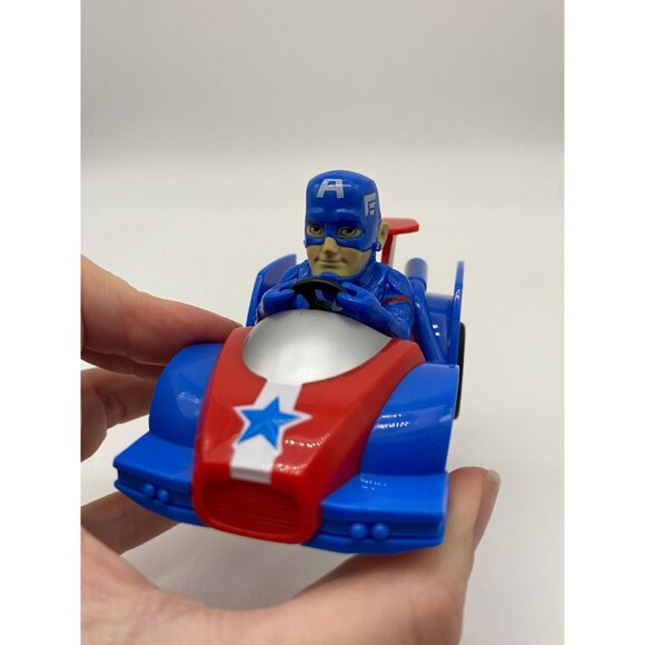 Marvel Super Hero Adventures Pull Back Captain America Car Toy - Picture 7 of 8